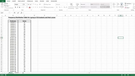 Constructing A Frequency Distribution Table In Excel | Two Birds Home