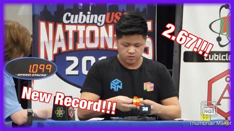 New 3x3 Rubiks Cube World Record 2.67 Seconds!!! - YouTube