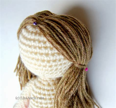 How to Crochet Dolls Hair (easy) - LisaAuch Crochet