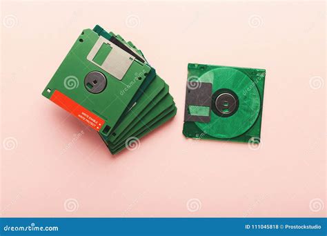 Retro Floppy Disks Isolated on Pink Background Stock Photo - Image of blank, outdate: 111045818