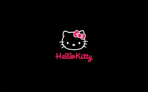 HD wallpaper: hello, kitty, logo, art, cute, dark | Wallpaper Flare