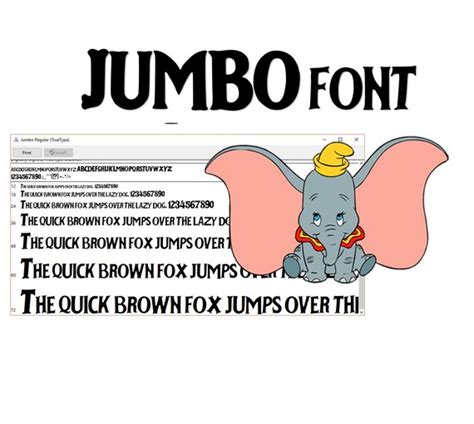 Dumbo inspired font Inspired Font. To install and write AND | Etsy