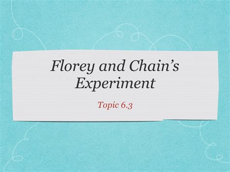 IB - Florey and Chain's Experiment on Vimeo