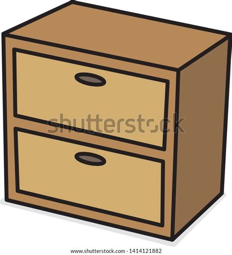 Wooden Cabinet Cartoon Vector Illustration Isolated Stock Vector ...