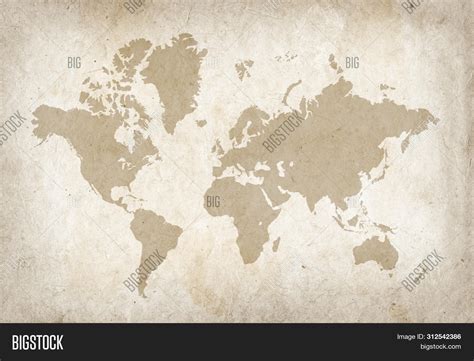 Vintage World Map On Image & Photo (Free Trial) | Bigstock