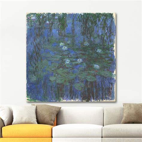 Claude Monet Blue Water Lilies Art Print | CANVASTAR