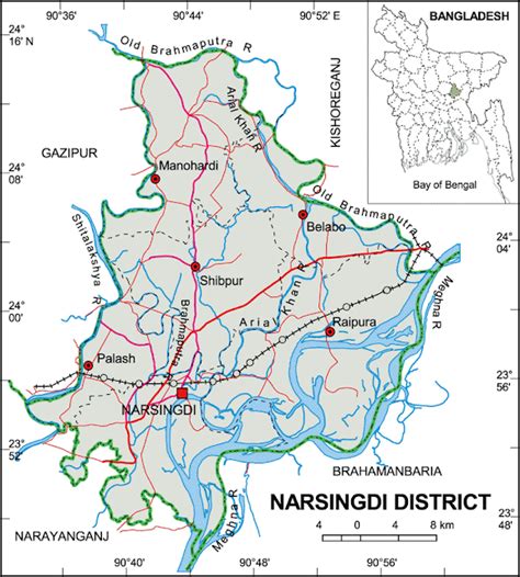 Maps of Bangladesh: Narsingdi District