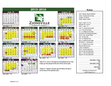 Zionsville Community Schools Calendar 2024 - Linda Paulita