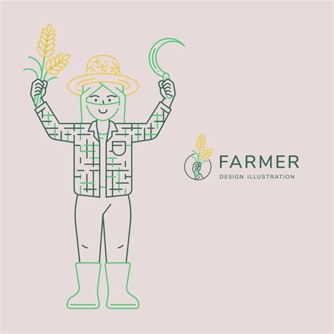 Happiness farmer vector illustration 20818731 Vector Art at Vecteezy