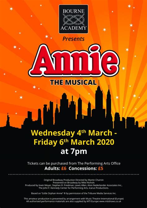 Annie the Musical – Bourne Academy