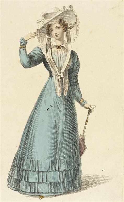 Promenade Dress, Ackerman fashion plate, early 1800s | LACMA Collections | Fashion plates ...