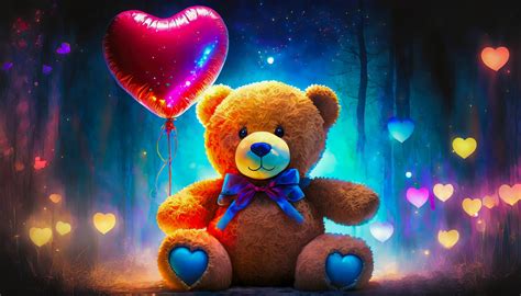 Valentine, Teddy Bear, Balloon Free Stock Photo - Public Domain Pictures