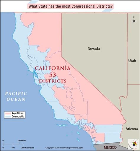 What state has the most Congressional Districts? - Answers