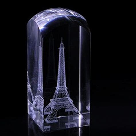 3D Crystal | Laser etched glass, Laser engraved glass, Crystal paperweight