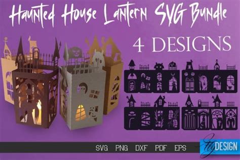 Halloween Lantern SVG Bundle | Paper Cut Graphic by flydesignsvg · Creative Fabrica