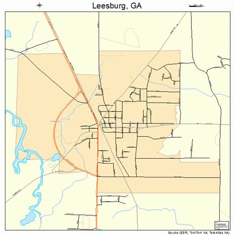 Leesburg Georgia Street Map 1345768