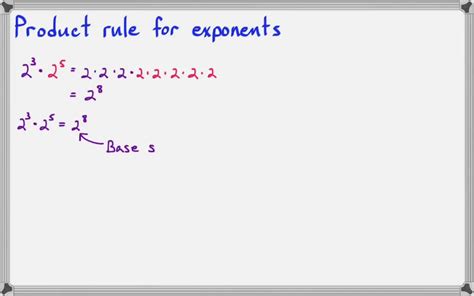 Product rule for exponents - YouTube