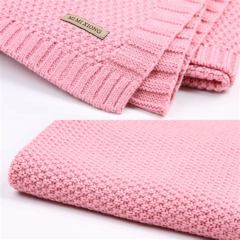 100% Organic Cotton Knitted Baby Blanket for Boys Girls Kids - Walmart ...