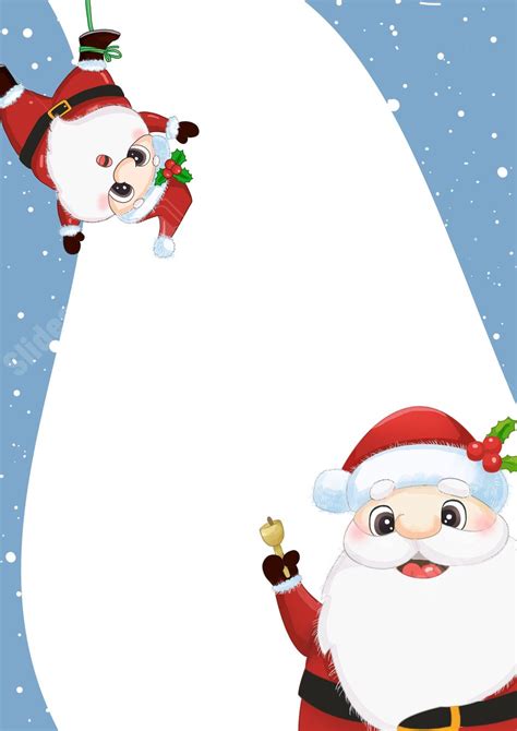 Creative Snowflake Border With A Cute Santa Page Border Background Word ...