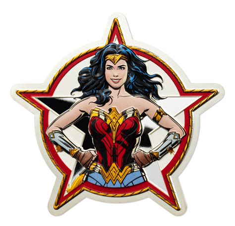 2023 Barbados Wonder Woman 5 oz .999 Silver Colorized Proof Coin Justice League - Pieces of Eight