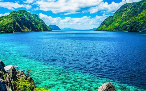 Download Sea Ocean Palawan Island Philippines Nature Tropical HD Wallpaper