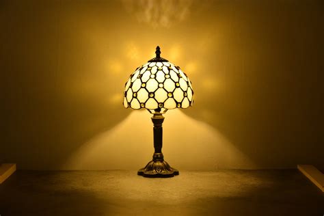Chrlaon Tiffany Table Lamp Stained Glass Bedside Lamp for Living Room Bedroom Traditional Desk ...