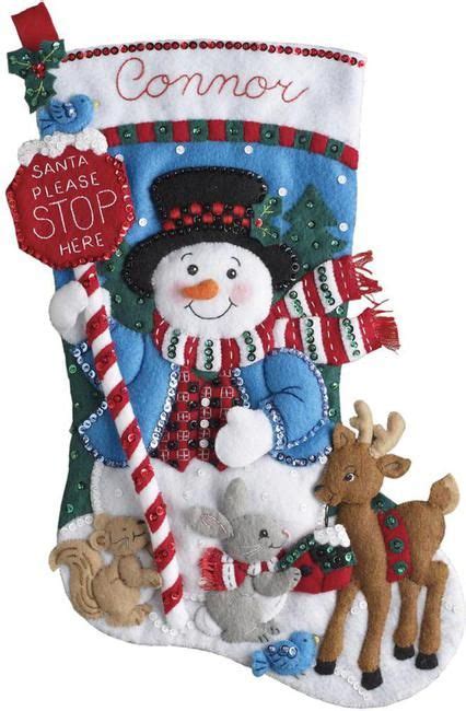 Bucilla Candy Express Christmas Stocking - Felt Applique Kit 86147 ...