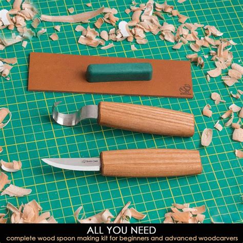 BeaverCraft S01 - 4 Piece Spoon Wood Carving Tool Set - Spoon Knife ...