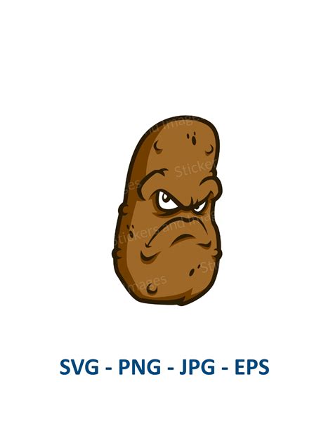 Angry Potato Instant Download Digital File SVG PNG JPG Digital Download ...