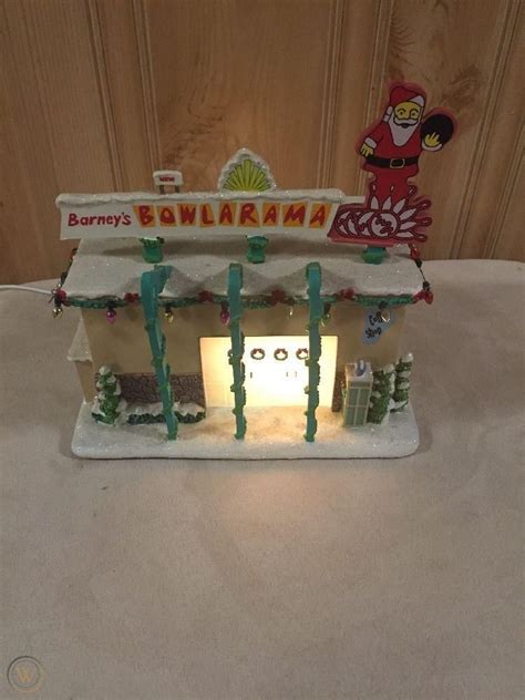 The Simpsons Christmas Village Barney's Bowlarama | #1809750700