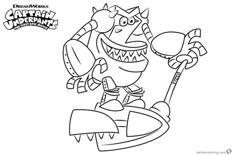 Turbo Toilet 2000 from Captain Underpants Coloring Pages - Free Printable Coloring Pages