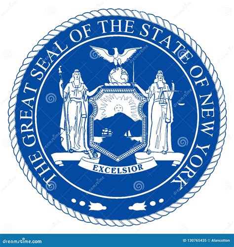 New York State Seal stock illustration. Illustration of united - 130765435