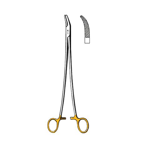 Surgical Instruments | Sklar TC Heaney Needle Holder 8 1/4" Curved Serrated Tungsten Ca