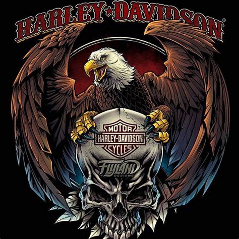 Harley Davidson Eagle with Skull - Flyland Designs, Freelance ...