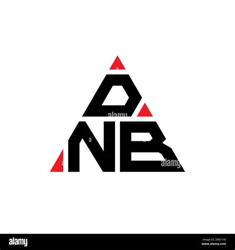 DNB triangle letter logo design with triangle shape. DNB triangle logo design monogram. DNB ...