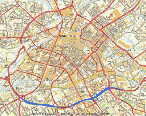 Manchester Map, UK - Free Printable Maps