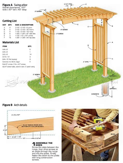 Garden Arbor Plans • WoodArchivist