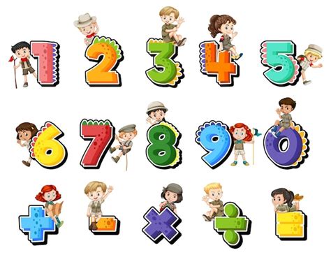 Math Numbers Cartoon