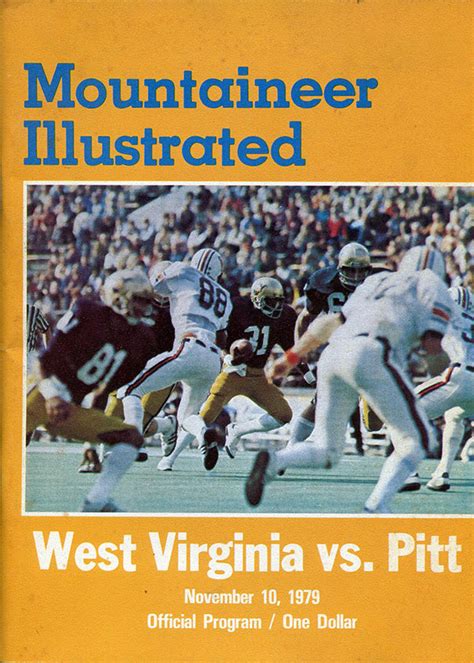 College Football Program: West Virginia Mountaineers vs. Pittsburgh Panthers (November 10, 1979 ...