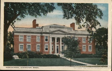 High School Lexington, MA Postcard