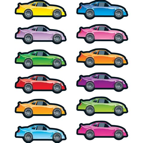 Race Cars Shape Stickers - CD-168065 | Carson Dellosa | Incentives & Motivators,Stickers