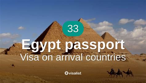 Egypt passport visa on arrival countries to travel in 2024 - Visa List