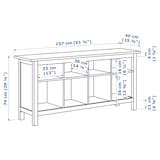 HEMNES Sidetable, wit gebeitst, 157x40 cm - IKEA België