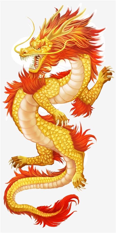 Chinese Style Decoration PNG Picture, Chinese Style Golden Dragon Decoration Illustration ...