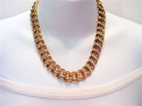 Vintage Givenchy Necklace Chunky Gold Tone Signed Designer