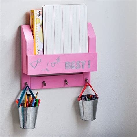 DIY Desk Organizer - How To Make A Homework Station