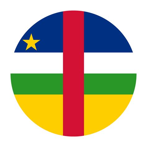 República Centroafricana bandera redondeada plana con fondo transparente 16328864 PNG