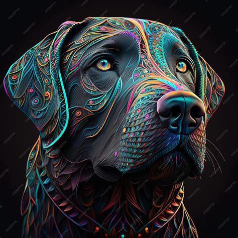 Premium AI Image | Dog face colorful pop vector drawing illustration ...