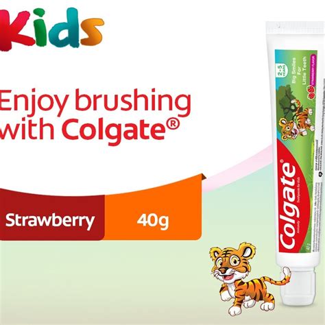 Colgate Kids Tiger Toothpaste 40g (Strawberry flavour Ubat Gigi Colgate Harimau Kanak Kanak Umur ...