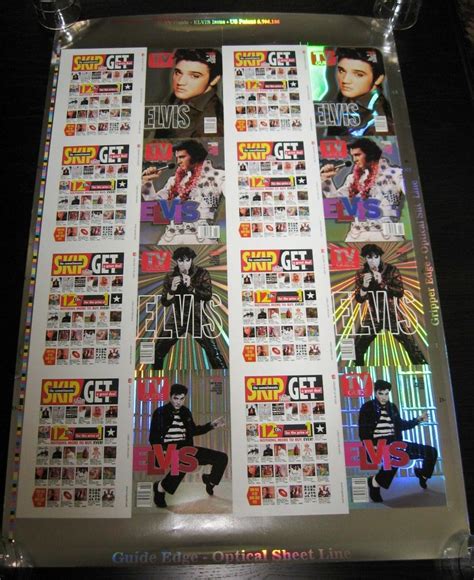 Elvis Presley TV Guide Hologram Uncut 24 x 36 Press Sheet Poster | #1995311845